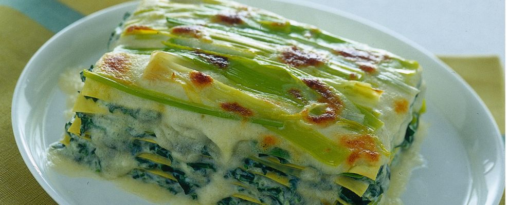 lasagne con bietole e formaggio di capra